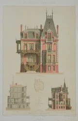 Diseño para una villa de ladrillo en Trouville, ilustración de 